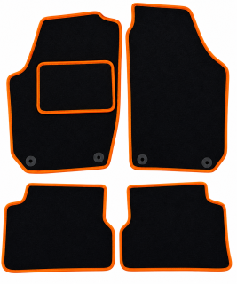 ŠTANDARD textilné autokoberce ŠKODA FABIA II (2007-2014), oranžové