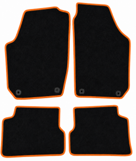 PREMIUM textilné autokoberce ŠKODA FABIA II (2007-2014), oranžové