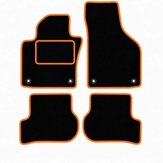 ŠTANDARD textilné autokoberce ŠKODA OCTAVIA II (2004-2013), oranžové