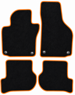 PREMIUM textilné autokoberce VW GOLF V (2003-2008), oranžové