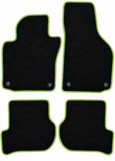 PREMIUM textilné autokoberce VW GOLF VI (2008-2013), zelené