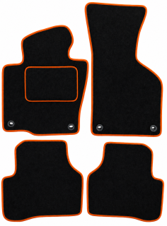 ŠTANDARD textilné autokoberce VW PASSAT B6 (2005-2010), oranžové