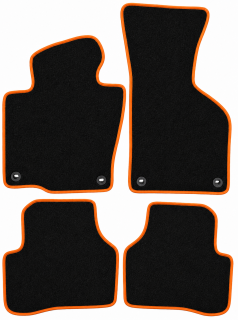 PREMIUM textilné autokoberce VW PASSAT B6 (2005-2010), oranžové