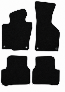 PREMIUM textilné autokoberce VW PASSAT B7 (2010-2014), biele