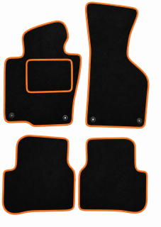ŠTANDARD textilné autokoberce VW PASSAT B7 (2010-2014), oranžové