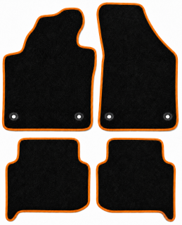 PREMIUM textilné autokoberce VW TOURAN (2003-2015), oranžové