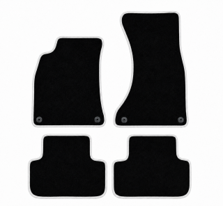 PREMIUM textilné autokoberce AUDI A4 (B8) (2007-2015), biele