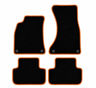 PREMIUM textilné autokoberce AUDI A4 (B8) (2007-2015), oranžové