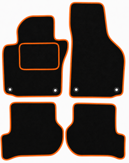 ŠTANDARD textilné autokoberce VW GOLF V (2003-2008), oranžové