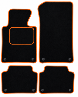 ŠTANDARD textilné autokoberce BMW 3 (E46) (1998-2005), oranžové